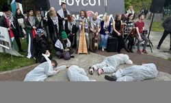 İrlanda'da İsrail'in katıldığı Eurovision'u boykot çağrısıyla gösteri düzenlendi