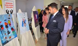 Kahramankazan'da engelli kursiyerlerden resim ve el sanatları sergisi