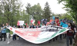 Kayseri'de Abdullah Gül Üniversitesi öğrencileri, İsrail'in Gazze'ye saldırılarını kınadı
