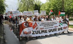Kayseri'de üniversite öğrencileri İsrail'i protesto etti