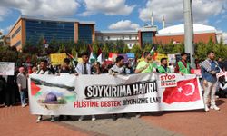 Kilis'teki üniversite öğrencileri Filistin'e destek eylemi düzenledi