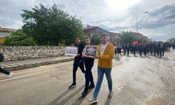 Kırşehir'de üniversite öğrencilerinden Filistin'e destek yürüyüşü