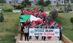 Yozgat Bozok Üniversitesi öğrencileri İsrail'i protesto etti