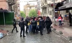 1 Mayıs'ta Taksim'e çıkmak isteyen gruba polis müdahalesi