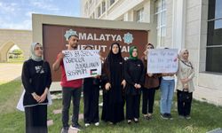 Malatya'da üniversite öğrencileri İsrail'in Gazze'ye yönelik saldırılarını kınadı