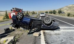 Nevşehir'de devrilen otomobildeki 5 kişi yaralandı