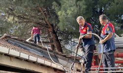 Sinop'ta inşaat firmasının deposunda yangın