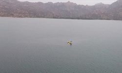 THK'ya ait yangın söndürme uçağı, Bafa Gölü'ne düştü
