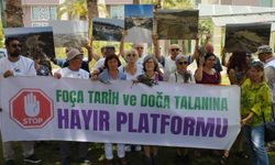 Foça'daki taş ocağına karşı köylüler tepkili
