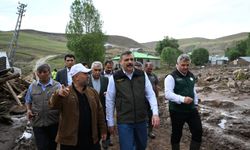 Erzurum Valisi Mustafa Çiftçi, selden etkilenen mahallede inceleme yaptı