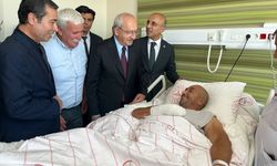 Kılıçdaroğlu, Kayseri'de silahlı saldırıda yaralanan belediye meclis üyesi adayını hastanede ziyaret etti