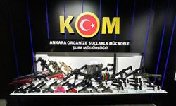 Ankara'da silah kaçakçılığı operasyonunda 16 otomatik silah ele geçirildi