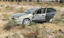 Konya'da takla atan otomobildeki 8 kişi yaralandı