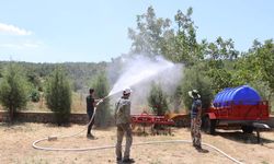 Muğla'da mahalle sakinleri sulama tankerlerini yangınla mücadele aracına dönüştürdü