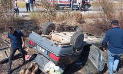 Yozgat'ta devrilen otomobildeki 2 kişi yaralandı