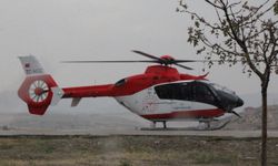 Ankara'da ambulans helikopter beyin kanaması saptanan hasta için havalandı