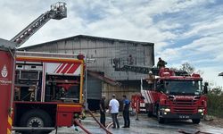 Çatalca'da fabrikada çıkan yangına müdahale ediliyor