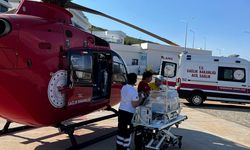 Muğla'da ambulans helikopter 1 aylık bebek için havalandı