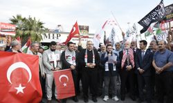 Mersin Limanı'nda İsrail protestosu