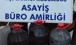 Akşehir'deki polis baskınında 15 litre sahte içki ele geçirildi