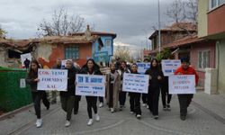 Sivrihisar'da, sağlık yaşama yürüyüşle dikkati çektiler