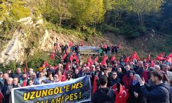 Turizmciler ve Uzungöl halkından HES protestosu