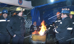 Çayırhan madencileri kar yağışına rağmen nöbetlerine devam ediyor