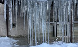 Termometrelerin eksi 22'yi gösterdiği Erzurum gece buz kesti