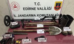 Edirne'de karı koca kaçak kazı yapan şüpheliler yakalandı