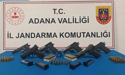 Adana'da iki araçta 6 ruhsatsız tabanca ele geçirildi