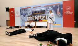 Denizli'de öğrenciler, karate gösterisiyle kadına şiddete dikkati çekti