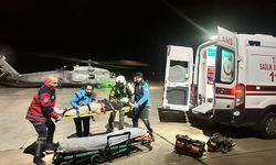 Gökçeada'da rahatsızlanan kişi askeri helikopterle Çanakkale'ye getirildi