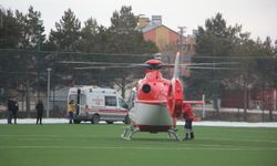Sivas'ta amatör futbol ligi maçına "hava ambulansı" arası