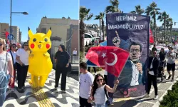 CHP’nin 19 Mayıs mitingi öncesi Konak’tan Gündoğdu’ya yürüyüş: "Pikachu" bu kez İzmir'de