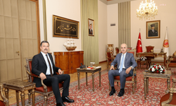 TBMM Başkanı Kurtulmuş, TİP Genel Başkanı Baş ile bir araya geldi