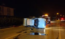 Bursa’da İnegöl trafik kazası: Takla atan otomobilin sürücüsü yaralandı