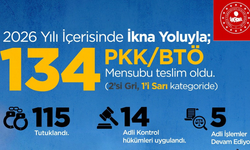 İçişleri Bakanlığı: 2026’da 134 örgüt mensubu teslim oldu, 115’i tutuklandı