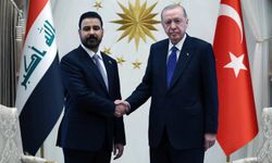Erdoğan, Irak Başbakanı Ali ez-Zeydi'yi Cumhurbaşkanlığı Külliyesi'nde resmi törenle karşıladı