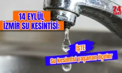 İzmir'de bugün su kesintisi var mı? 14 Eylül Hangi mahallelerde sular kesilecek, ne zaman gelecek?