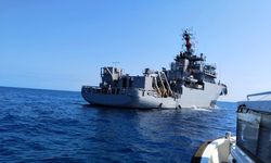 TCG Işın Gemisi Girne'de: 514 metre derinlikteki enkaz aranacak
