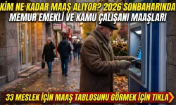 KİM NE KADAR MAAŞ ALIYOR? 2026 sonbaharında memur, emekli ve kamu çalışanı maaşları: 33 meslek için maaş tablosu