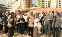 TOKİ Tuzla Konutları önünde eylem: Evlerimizi istiyoruz