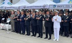 Sinop'ta tekne kazasında hayatını kaybeden polis memuru Orhan Gazi Yetiş için tören düzenlendi