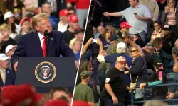 Trump'ın mitinginde Epstein protestosu: Gösterici darbedildi, Trump aşağıladı
