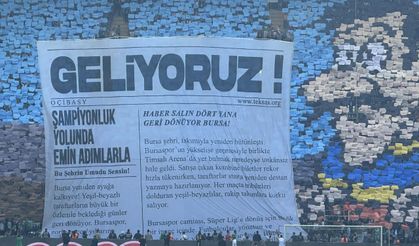 Bursaspor Taraftarı Süper Lig’e Göndermeli Koreografi Hazırladı