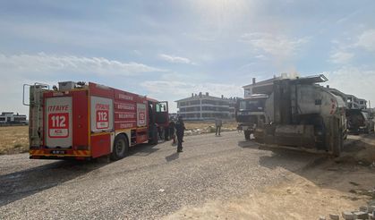 Eskişehir’de Park Halindeki Tanker Alev Aldı! İtfaiye Ekipleri Yangına Müdahale Etti
