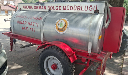 Ankara'da orman yangınları için tedbir: 9 mahalleye su tankeri dağıtıldı