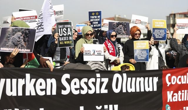 BM, İsrail'in saldırılarına tepkisiz kaldığı gerekçesiyle Ankara'da protesto edildi