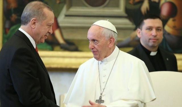 Cumhurbaşkanı Erdoğan, Papa ile Gazze'yi görüştü