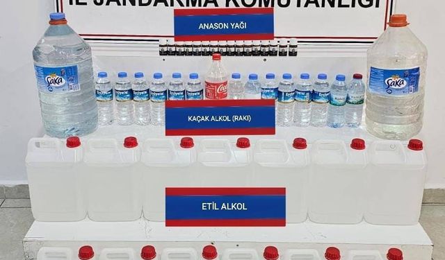 Yozgat'ta 23 litre sahte içki ile 95 litre etil alkol ele geçirildi